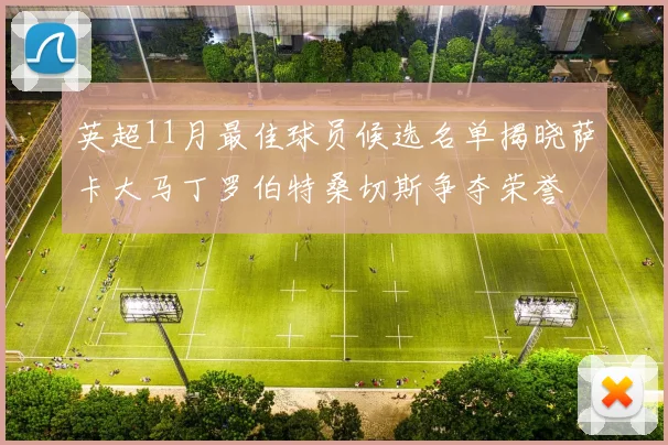 英超11月最佳球员候选名单揭晓萨卡大马丁罗伯特桑切斯争夺荣誉
